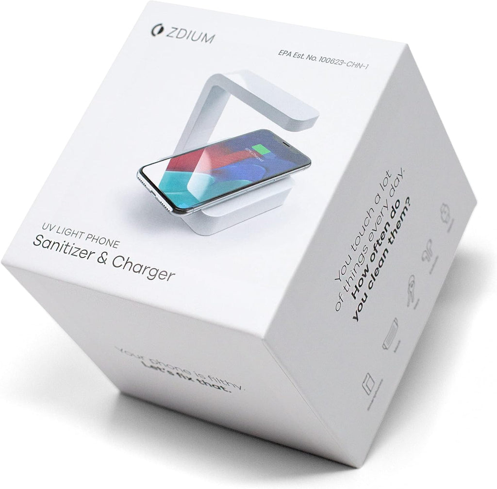 White UV Phone Sanitizer and Charger X669