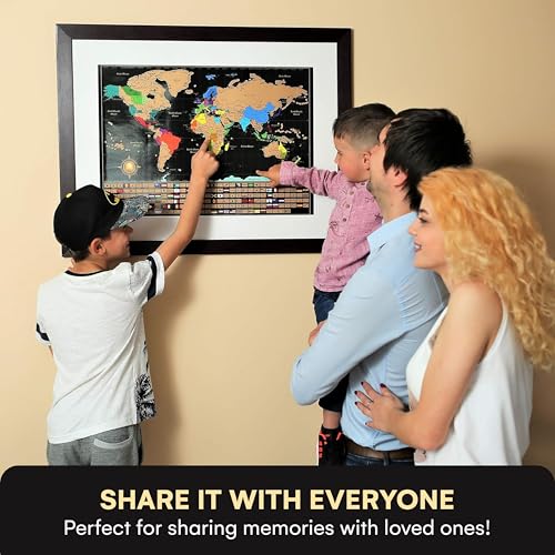 Scratch Off World Map Poster and United States Map with Accessories Set W6668