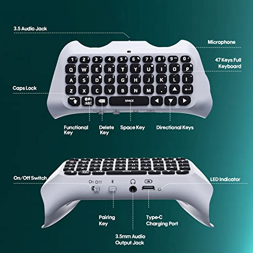 Black Wireless Bluetooth Mini PS5 Game Keyboard with RGB Backlight W894033