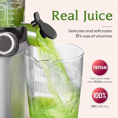 Cold Press Juicer, 200W Masticating Juicer with 2 Auger, Tritan Materials V39813