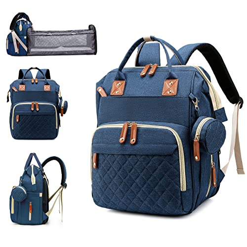 Grey Waterproof 3 in 1 Baby Diaper Backpack with Foldable Changing Pad Y186