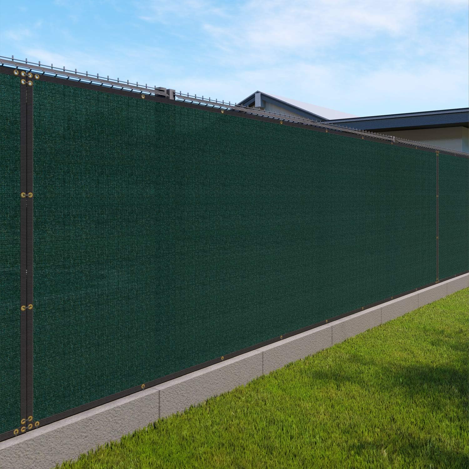 Green Heavy Duty Privacy Fence Screen 5' x 26' J885416