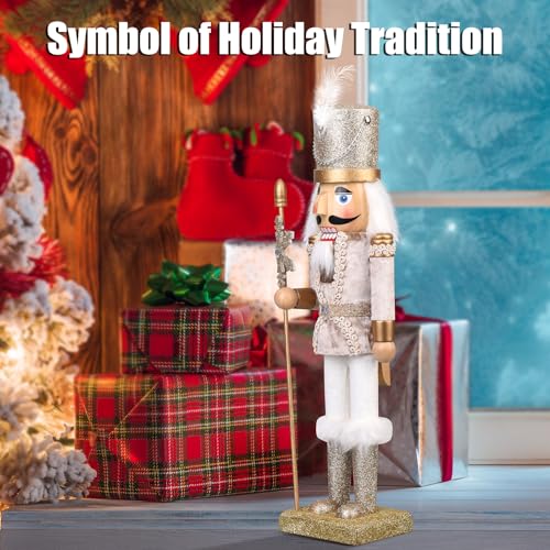 15 Inch Wooden Nutcracker Figure (Gold) H50102