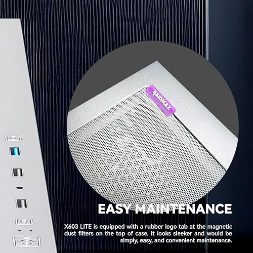 Black ATX Mid Tower PC Case with Tempered Glass I136