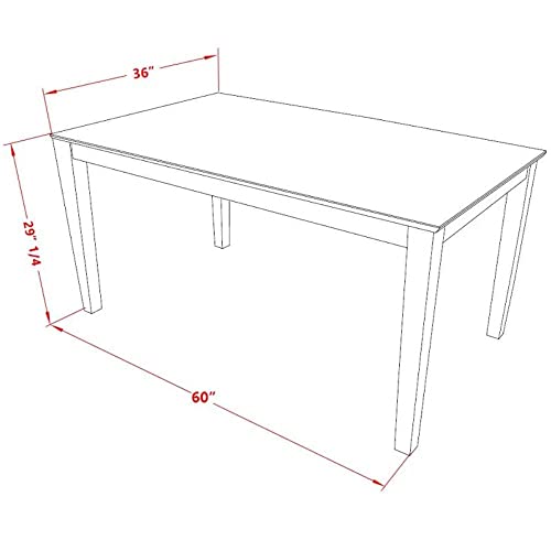 7 Piece Kitchen Counter Height Set with Rectangle Table and 6 Wooden Chairs F72516