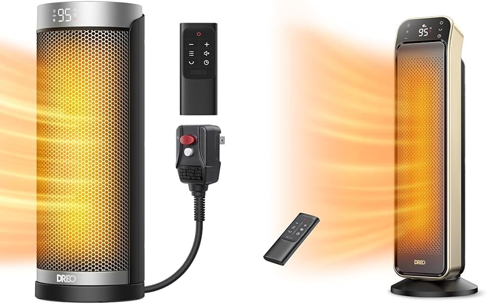 70° Oscillating 25" Portable Space Heater with Remote V38419