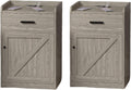Walnut Wood Nightstand with Storage Drawer set of 2 Z272133