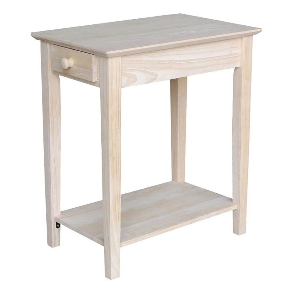 Natural Wood 1 Drawer End Table I456538