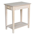 Natural Wood 1 Drawer End Table I456538