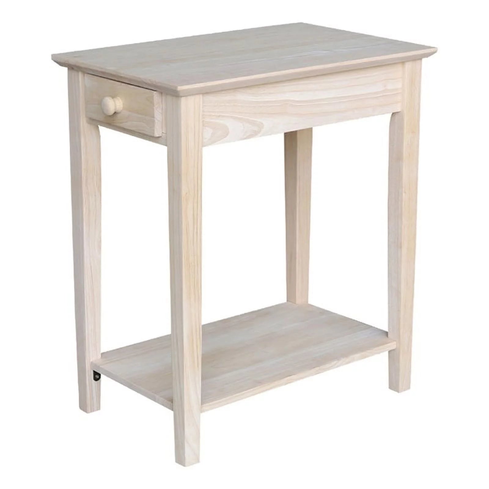 Natural Wood 1 Drawer End Table I456538