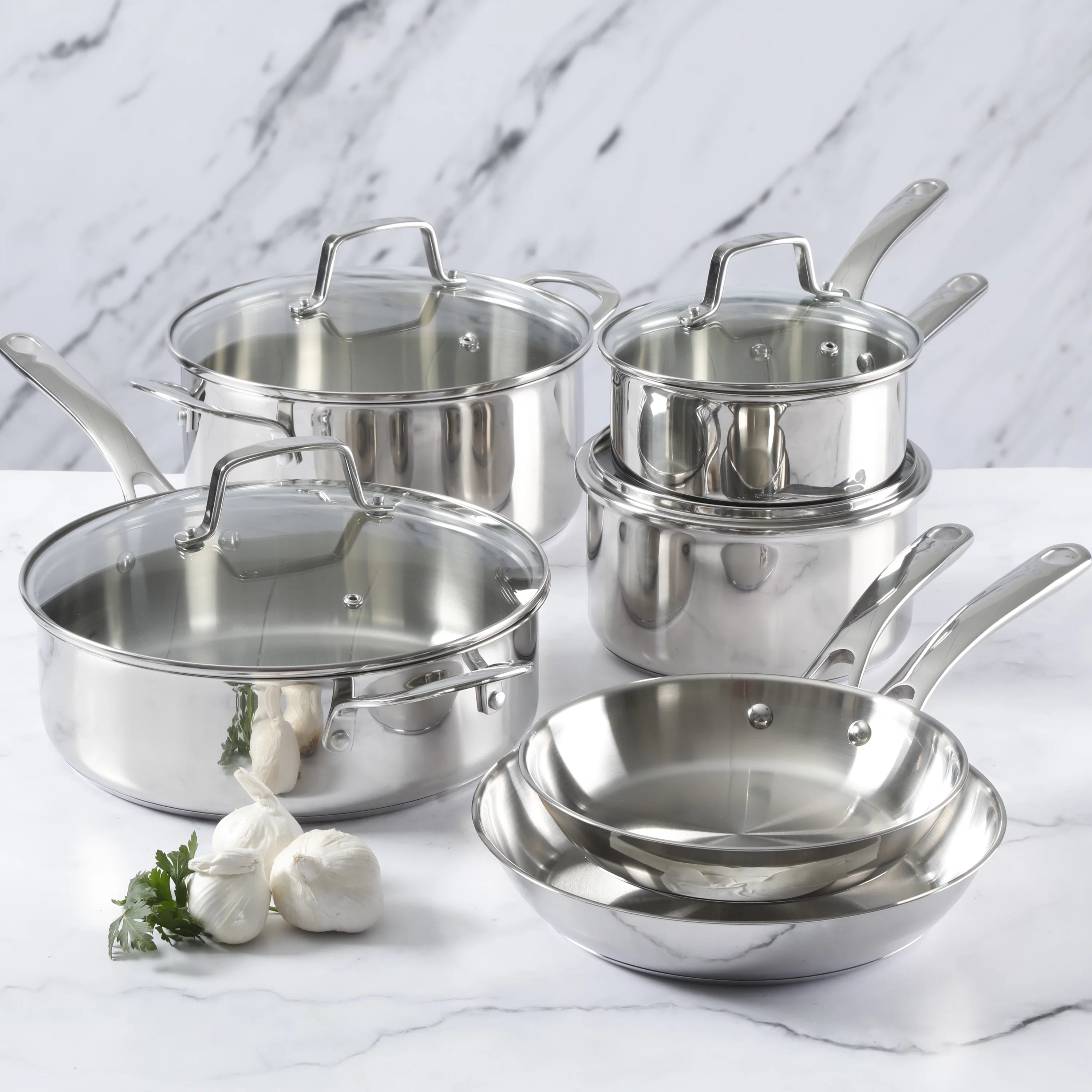 10pc Stainless Steel Cookware Set S714
