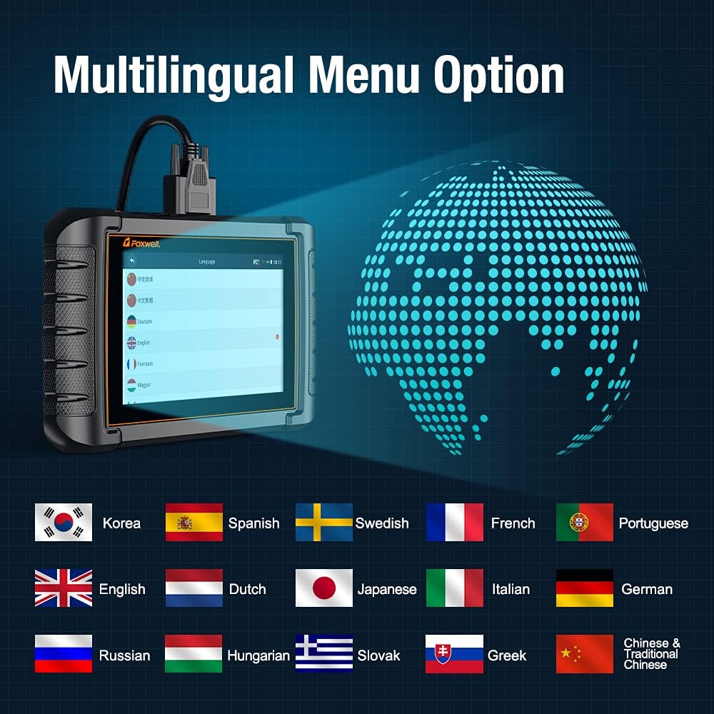 Bidirectional OBD2 Scanner with 30+ Services, Active Test, ABS/Oil/Injector Coding R173