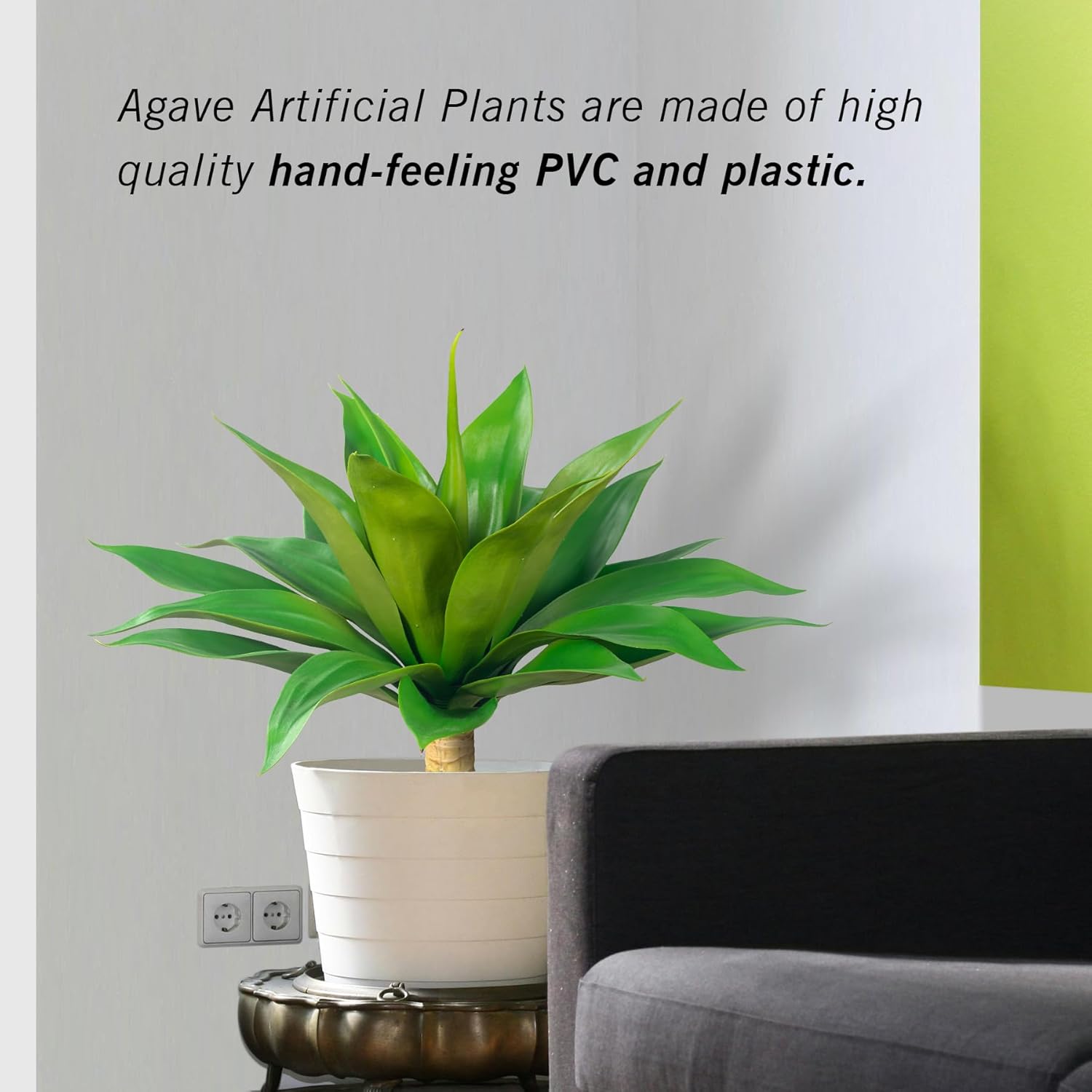 2 Pack 28" UV Resistant Artificial Agave Plants J441