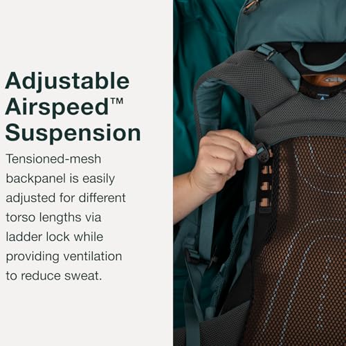 65L Backpacking Backpack, Dark Charcoal/Silver Lining U613