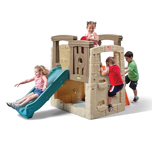 Woodland Climber Kids Playset with Slide and Climbing Wall O2361
