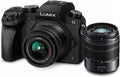 4K Digital Mirrorless Camera Bundle with 14-42mm and 45-150mm Lenses, 16MP, 3-Inch Touch LCD, Black U8585