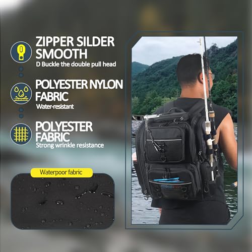 Fishing Tackle Backpack with Rod Holders W9268
