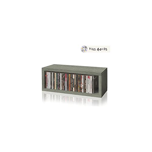 White Stackable Media Storage CD Rack (Holds 40 CDs) E24474