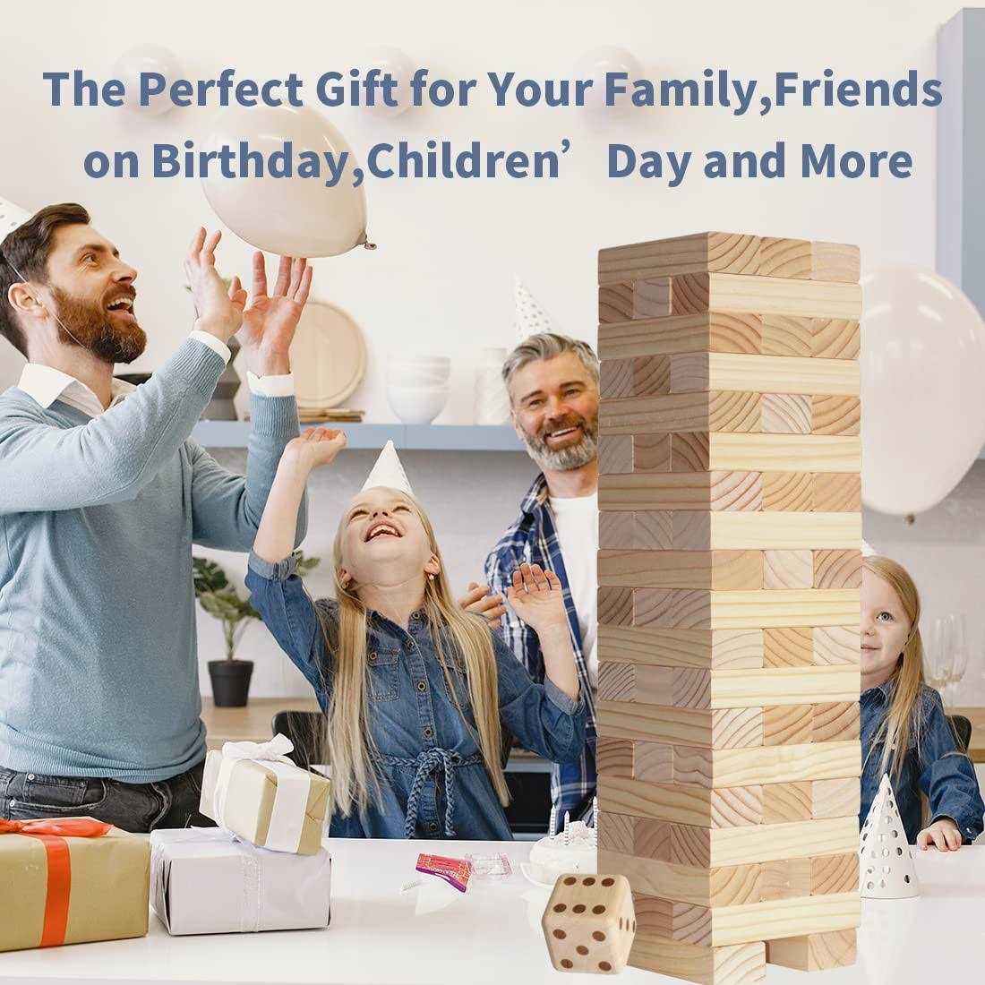 Giant Tumble Tower Game Stacking Indoor Outdoor P35249