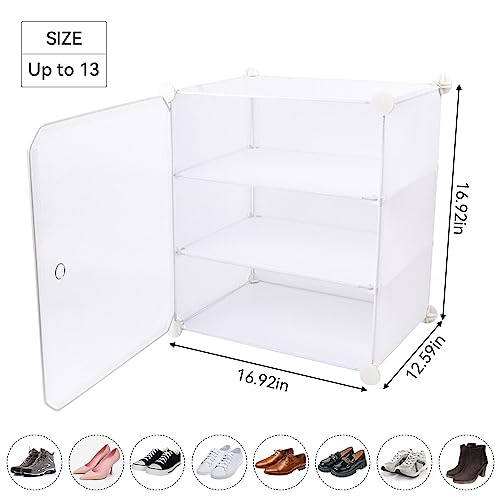 12 Tiers Clear Plastic Shoe Storage Box X283