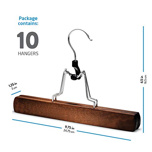 20 Pack Wooden Pants Hangers with Clips N2347