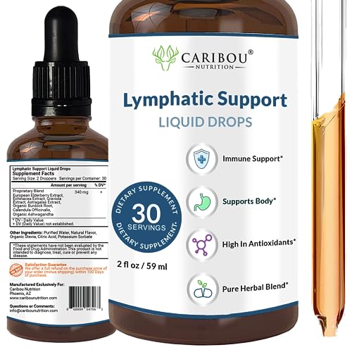 Lymphatic Drainage Drops with Elderberry and Echinacea, 60 Servings - 4oz X173052