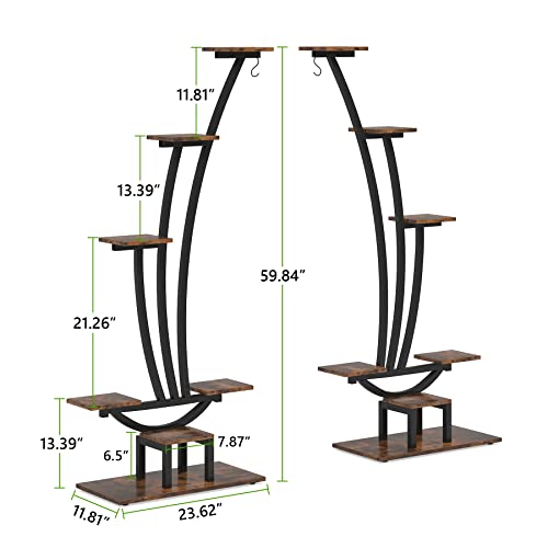 6-Tier Tall Metal Plant Stand Pack of 2 O94738