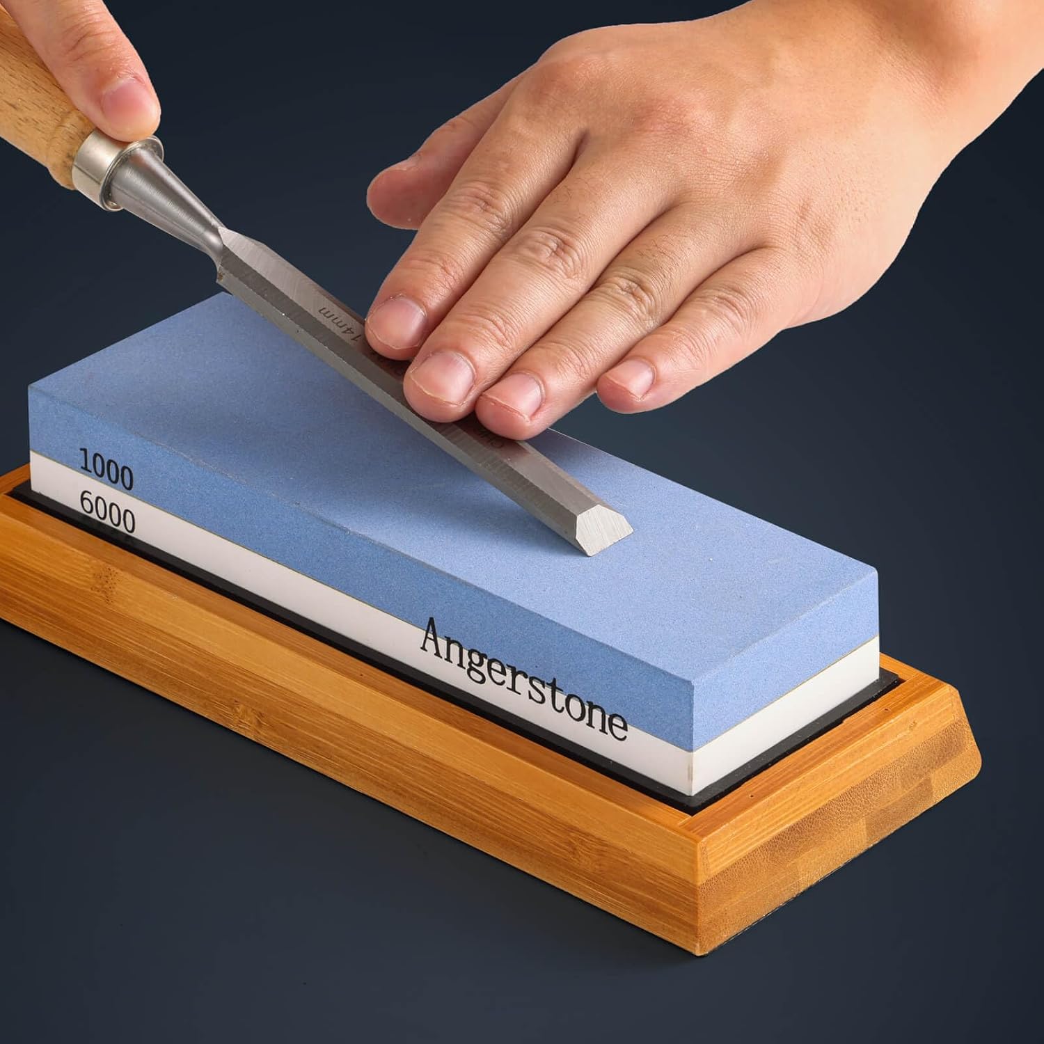 1000/6000 Grit Whetstone with Slip-Resistant Silicone Base V24694
