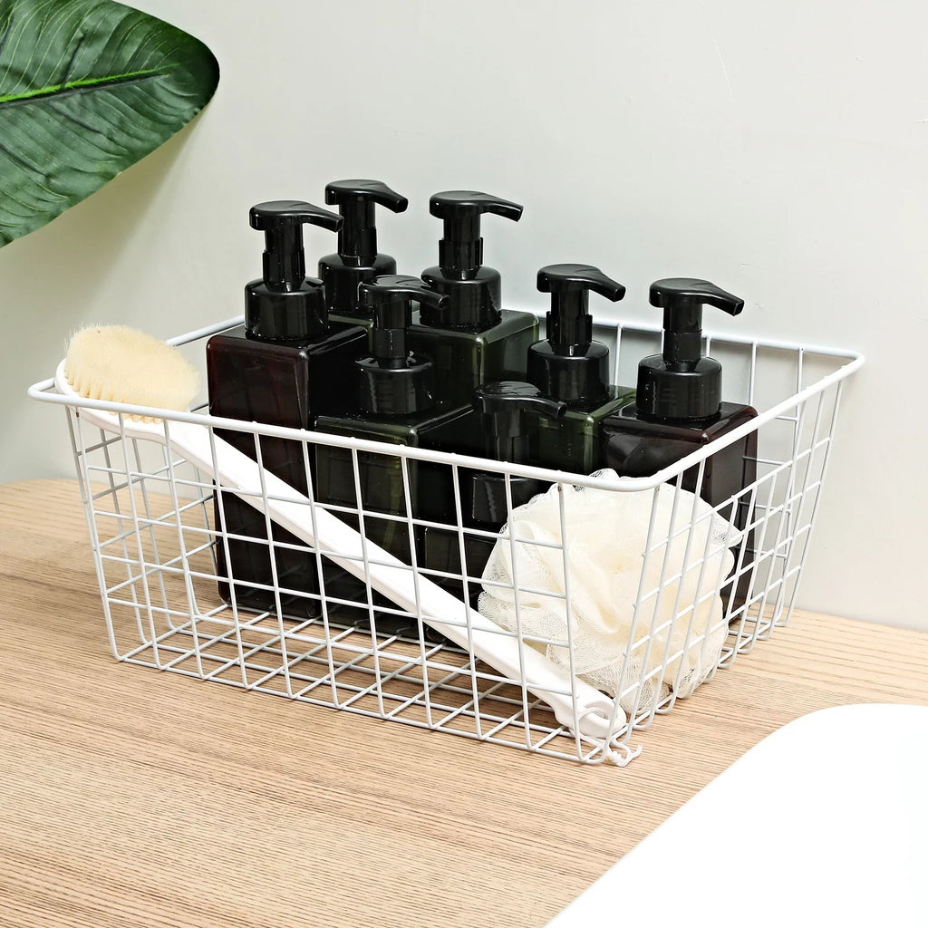White Wire Storage Bins Set of 4 P5812