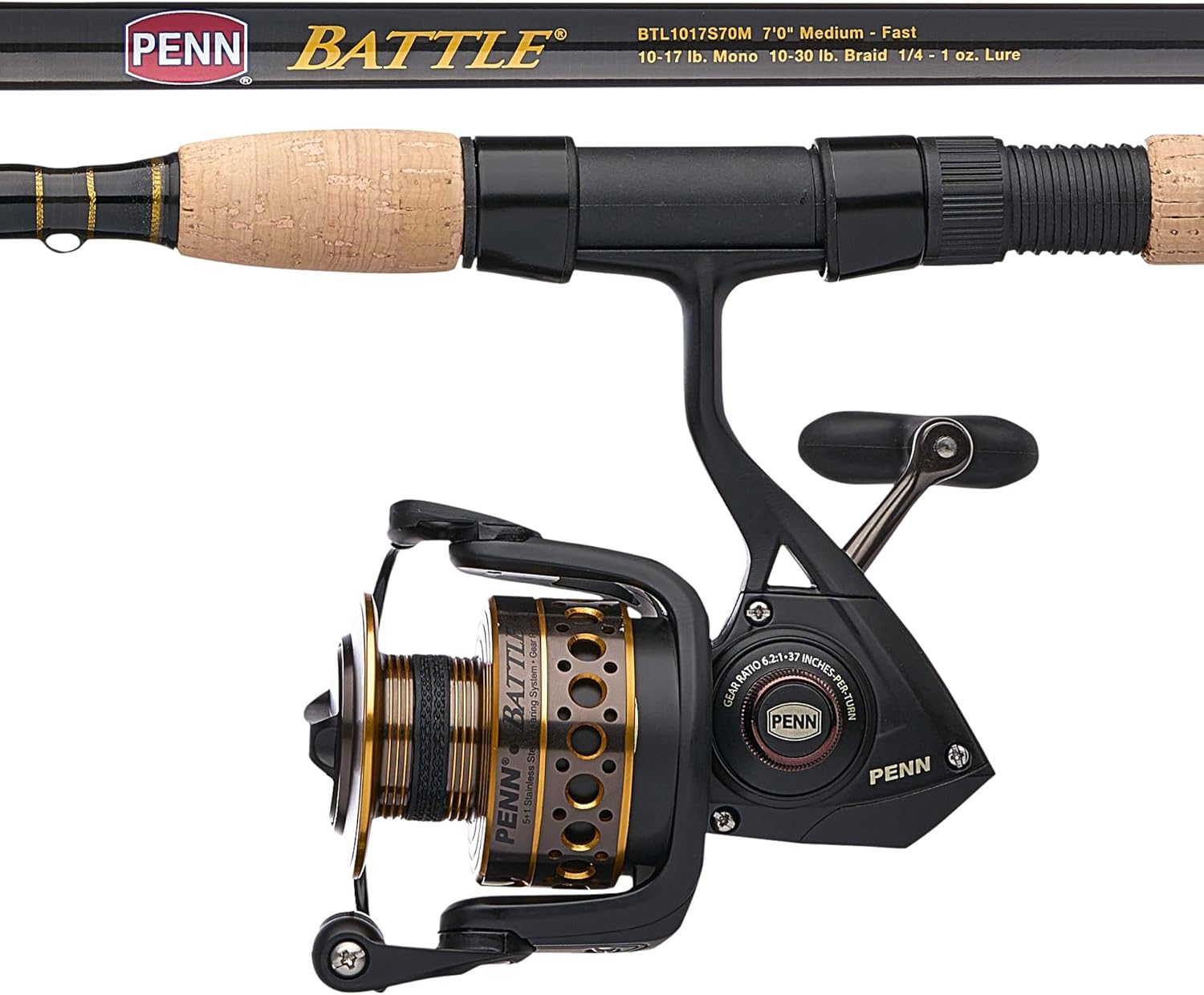 Penn Battle Spinning Reel and Fishing Rod Combo Y64011