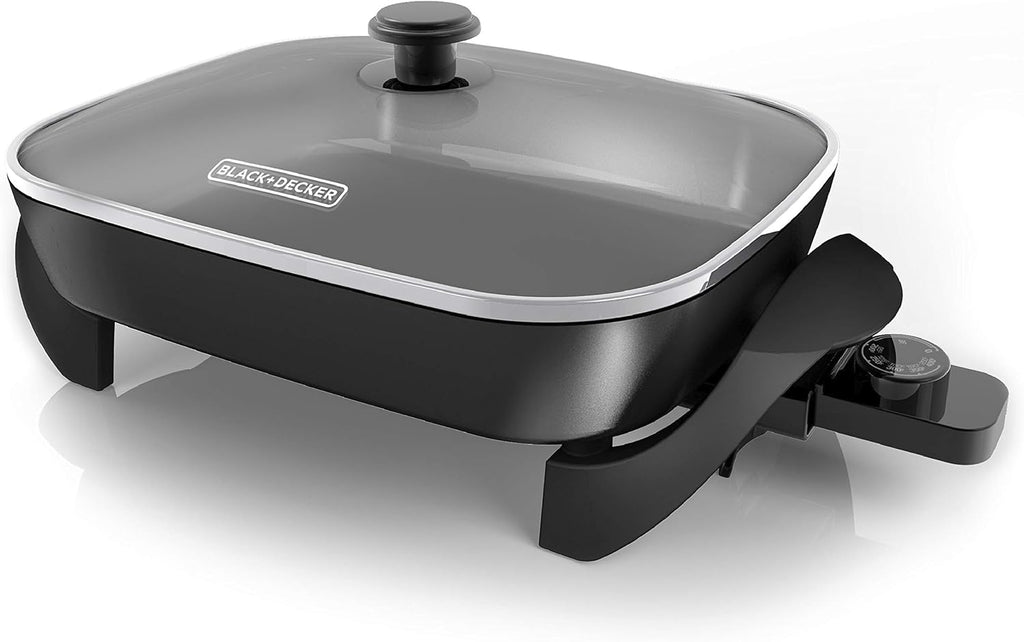 12"x15" Nonstick Electric Skillet with Tempered Glass Lid U9901