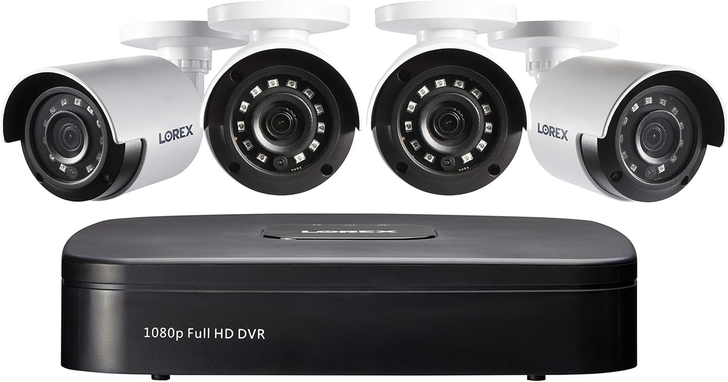 4 x 1080p HD Bullet Cameras with 4-Channel 1TB DVR Security System I45261