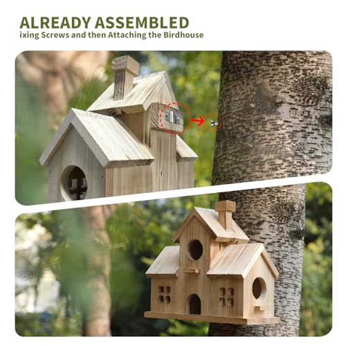 Large Wooden Hanging Birdhouse M76766
