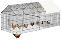 87" x 41" Metal Chicken Coop with Cover N1488