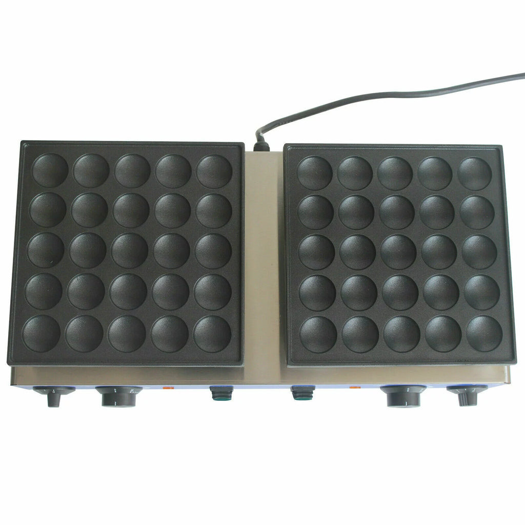 1600W 25 + 25 Pcs Mini Stainless Steel Nonstick Waffle Maker I7660