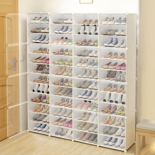 12 Tiers Clear Plastic Shoe Storage Box X283
