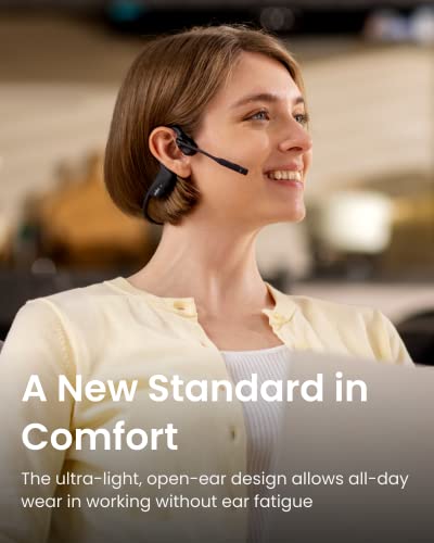 Bone Conduction Bluetooth Stereo Computer Headset with Boom Mic A964