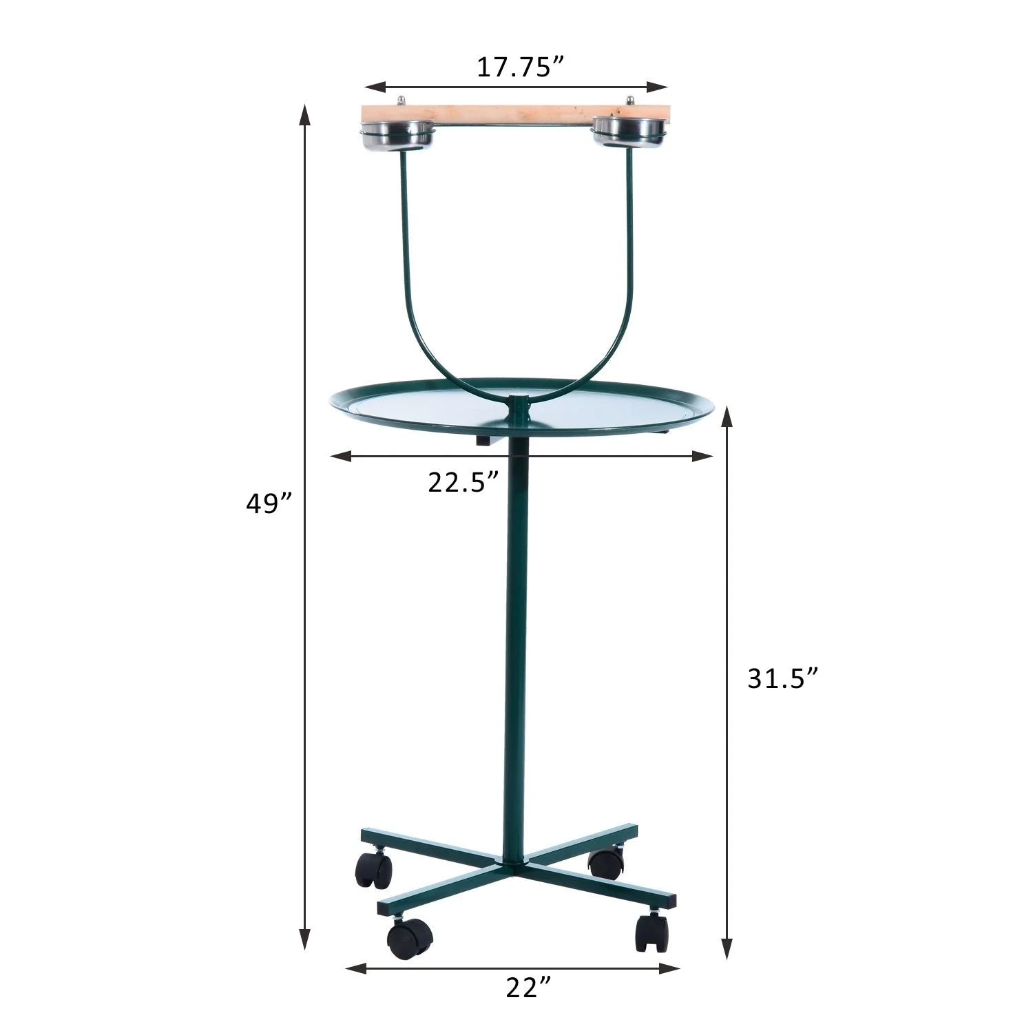 49" Rolling Bird Training Activity Playground With Perch V53011