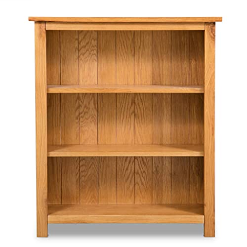 3-Tier Solid Oak Wood Open Bookcase V5344