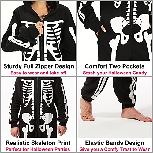 Skeleton Plush Pajamas Onesie V836442