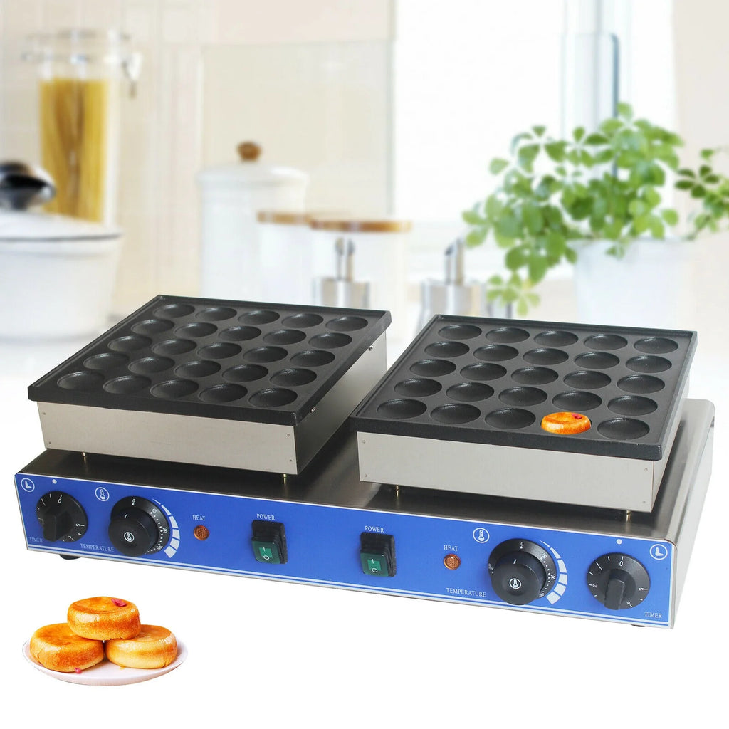 1600W 25 + 25 Pcs Mini Stainless Steel Nonstick Waffle Maker I7660