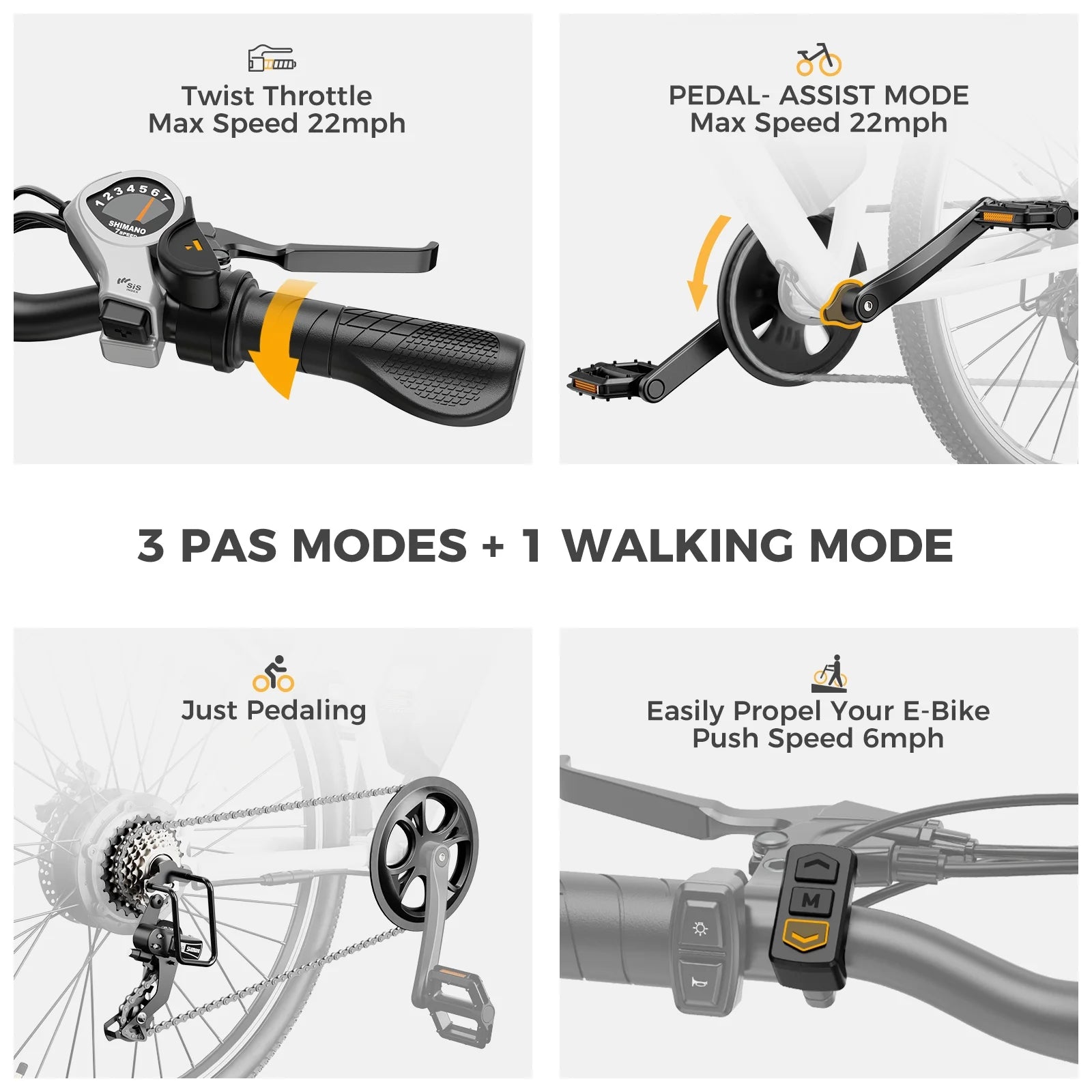 Electric Bike with 500W Motor, 48V 12.5AH Removable Battery, 27.5" 7-Speed Front Suspension D210214