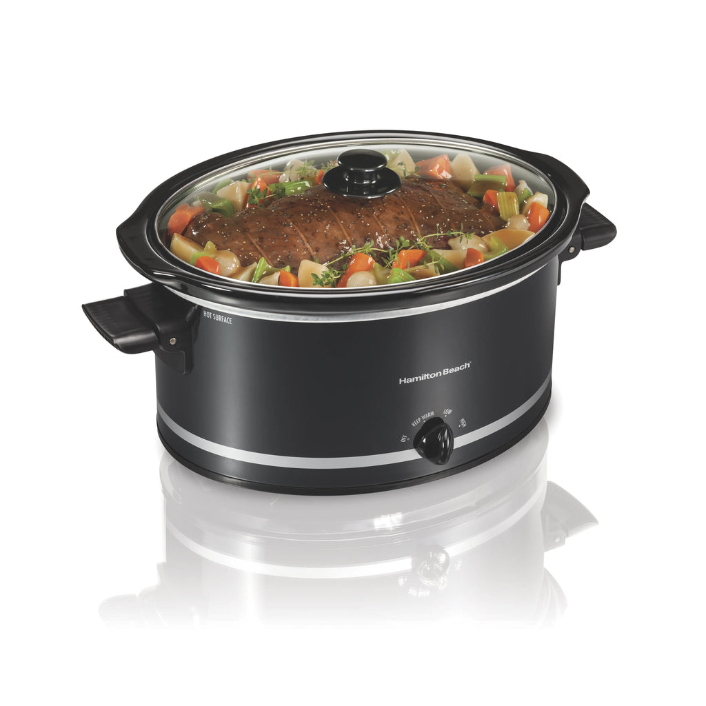 8 Quart Black Slow Cooker F105