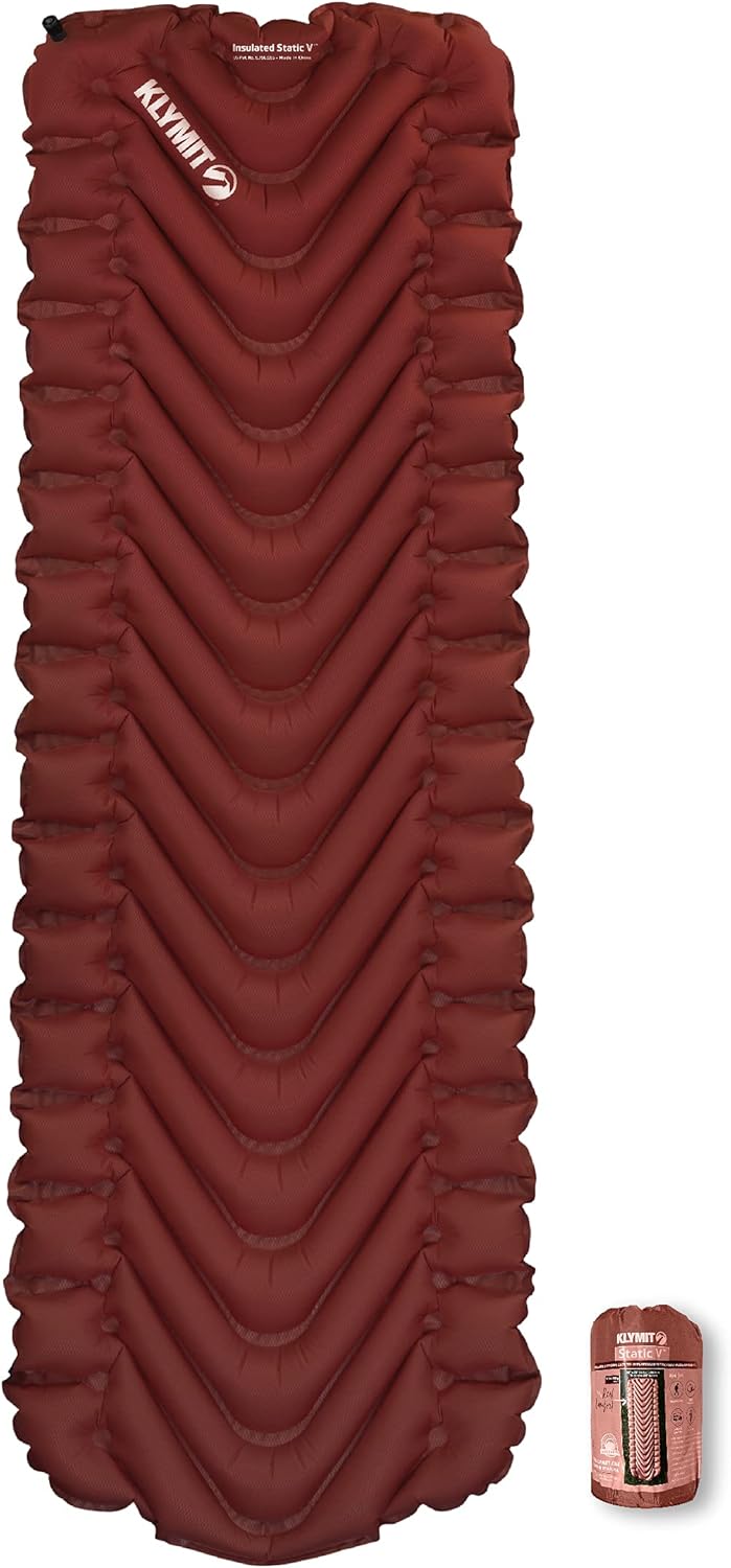Insulated Static V Sleeping Pad, Lightweight, 2.5 Inches Thick, Inflatable Camping Mattress A29544