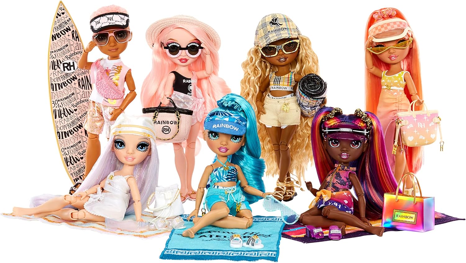 Pink Fashion Doll with 2 Designer Outfits and Pool Accessories Playset F111102