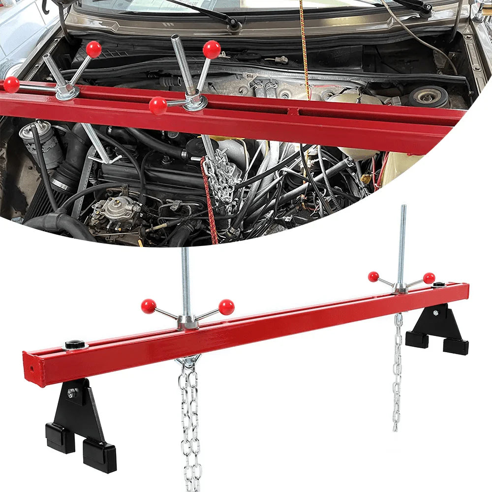 1100 Lbs Transverse Engine Support Bar with 2 Points Lift Holder and Dual Hooks Y945959