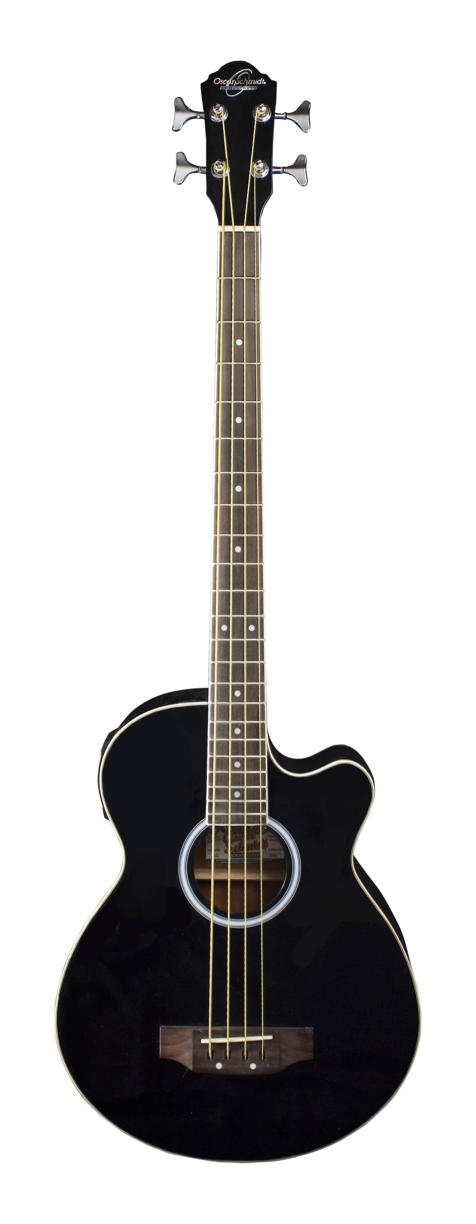 Black Acoustic Electric Bass M19142