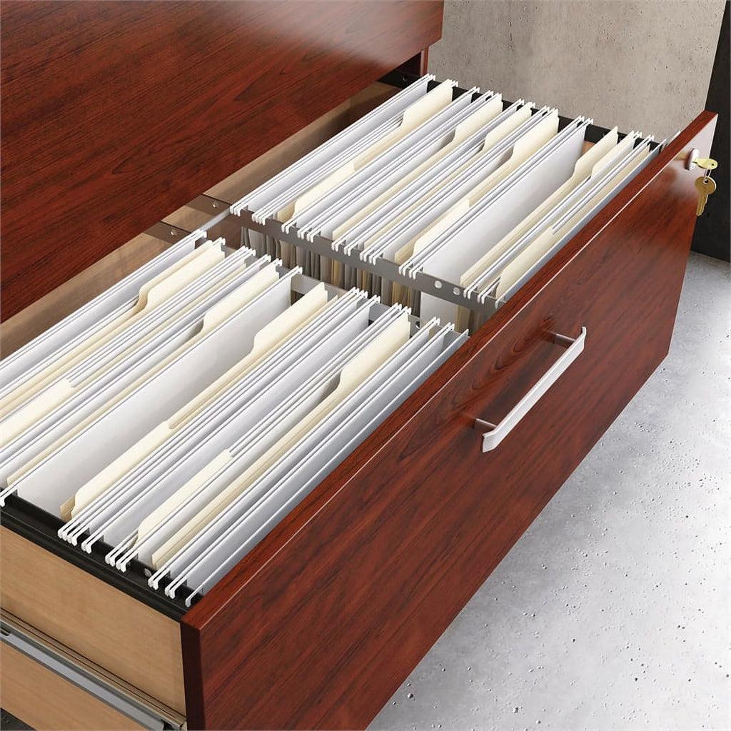 Engineered Wood Lateral Filing Cabinet in Classic Cherry W3392