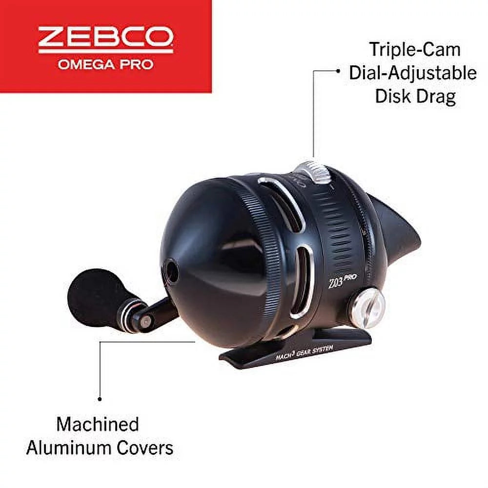 Black Size 20 Spincast Fishing Reel with Aluminum Front Cover O726133