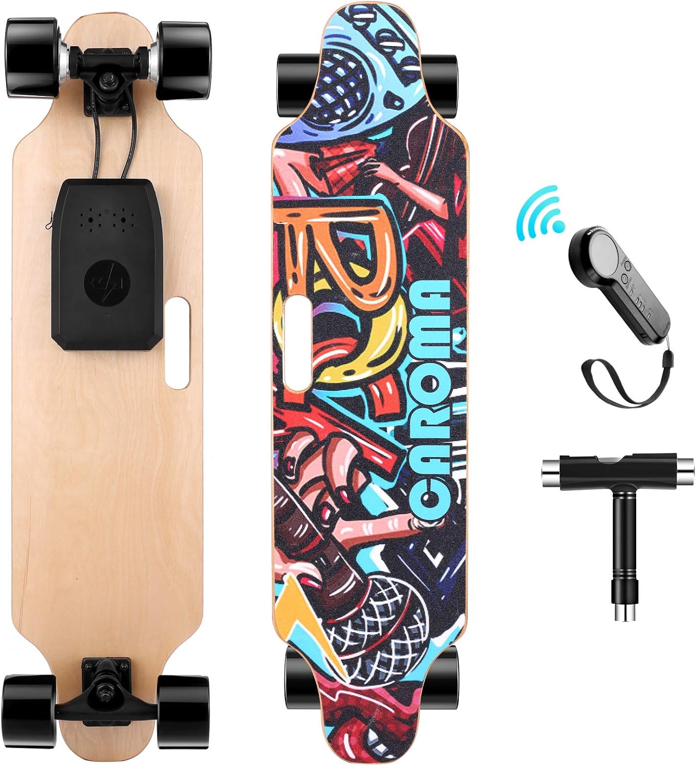 36 Electric Skateboard with Remote, 700W Dual Motor, 15.5 MPH Max Speed, 8-11 Miles Range, 8 Layer Maple I5595